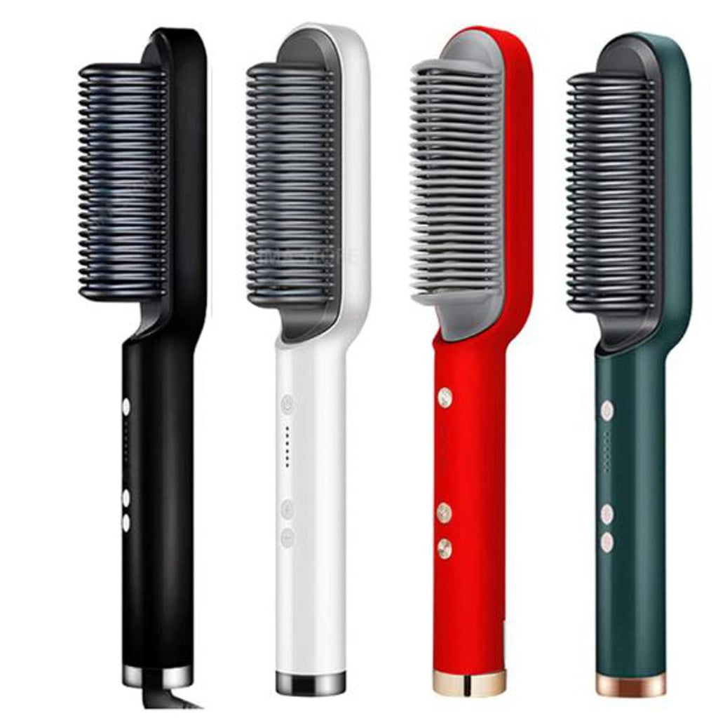 Hair Straightener Brush & Styler | Model 909 | Fast Heating Electric Straightening Comb