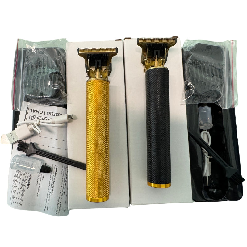 Professional T9 Hair & Beard Trimmer | Semi-Metal Body | Rechargeable Cordless Precision Clipper
